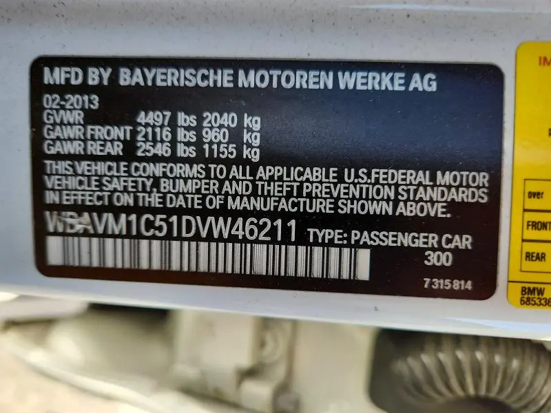 2013 BMW X1 SDRIVE28I  