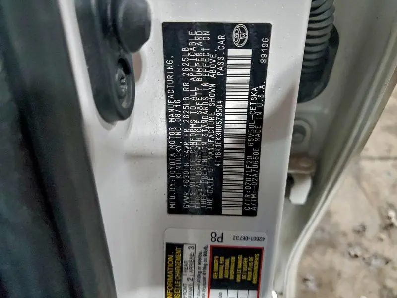 2017 TOYOTA CAMRY XSE  