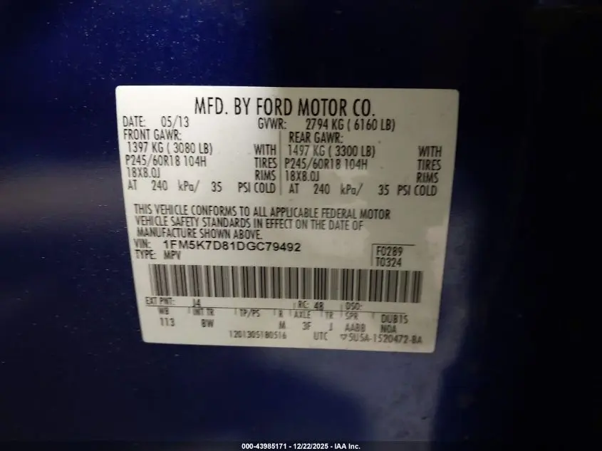 2013 FORD EXPLORER XLT