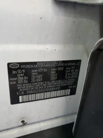 2019 HYUNDAI SANTA FE SE  