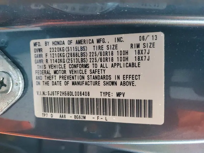 2013 HONDA CROSSTOUR EXL  