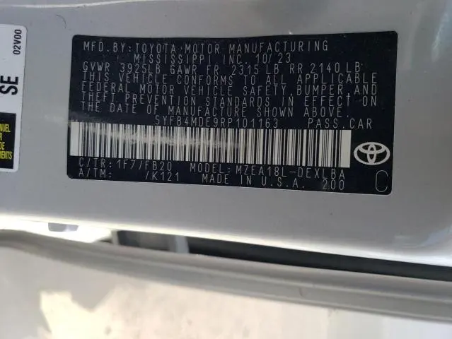 2024 TOYOTA COROLLA LE