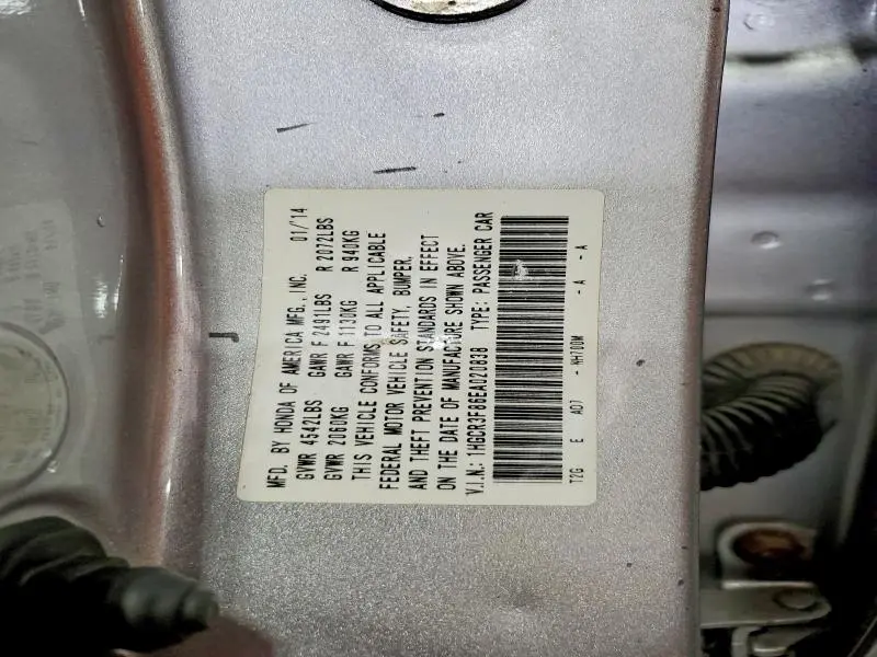 2014 HONDA ACCORD EXL  