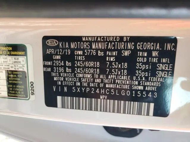 2020 KIA TELLURIDE LX  