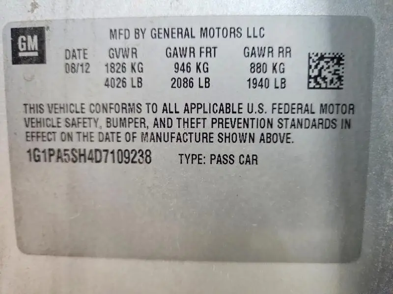 2013 CHEVROLET CRUZE LS  