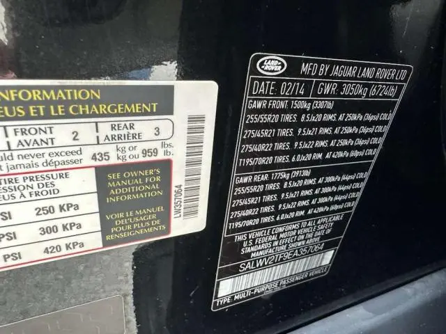 2014 LAND ROVER RANGE ROVER SPORT AUTOBIOGRAPHY  