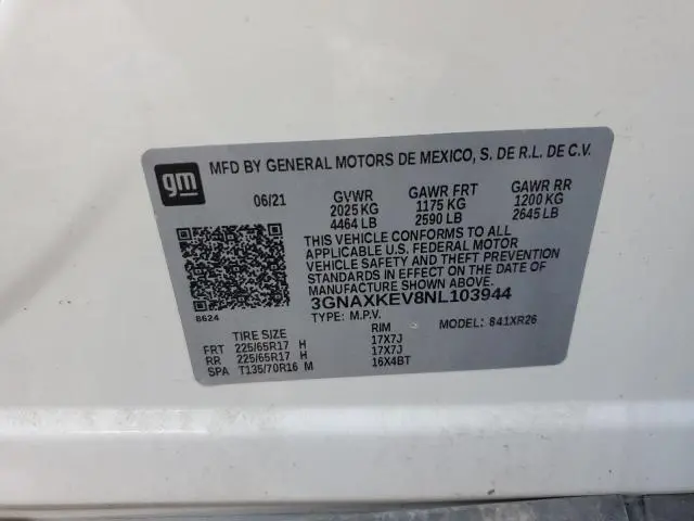 2022 CHEVROLET EQUINOX LT  