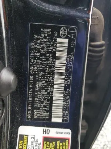 2016 TOYOTA COROLLA L  
