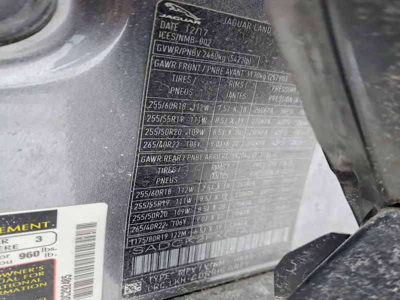 2018 JAGUAR F-PACE PRESTIGE  