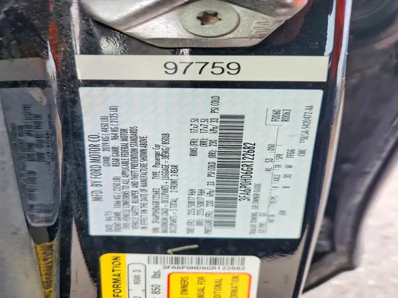 2016 FORD FUSION SE  