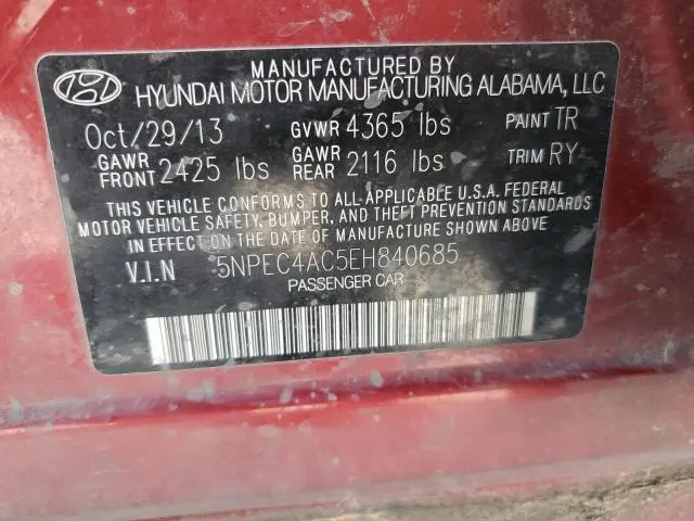 2014 HYUNDAI SONATA SE  