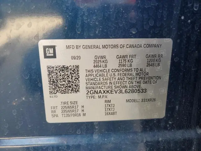 2020 CHEVROLET EQUINOX LT