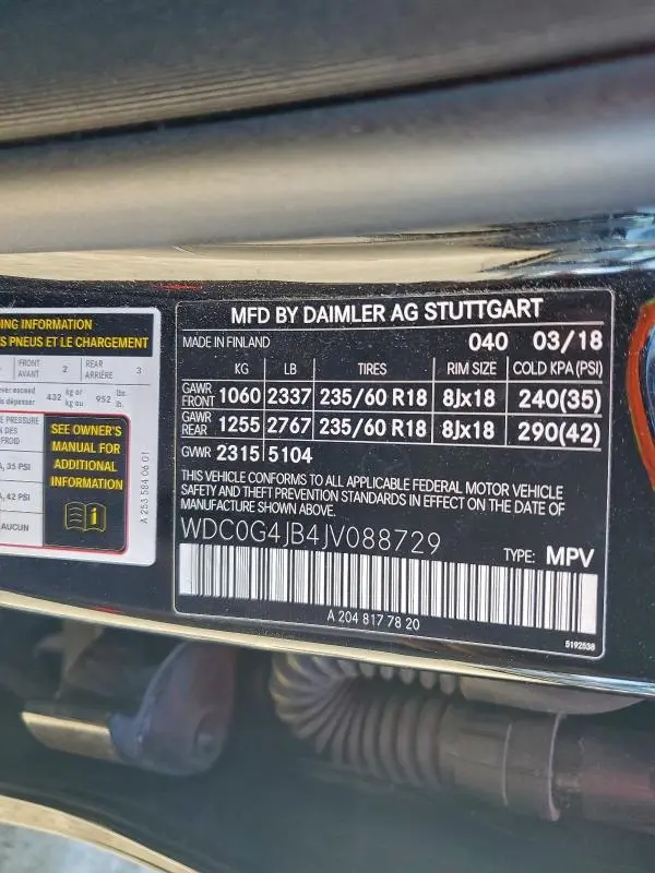 2018 MERCEDES-BENZ GLC 300  