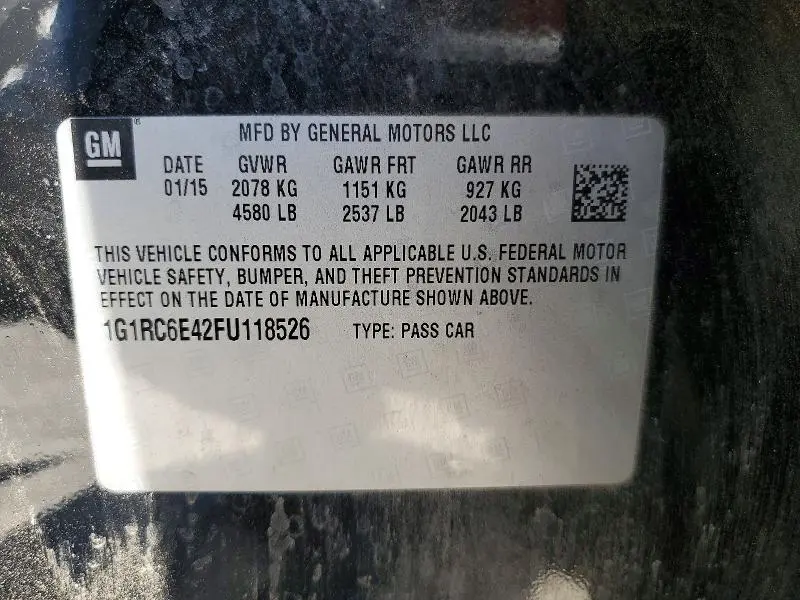 2015 CHEVROLET VOLT   