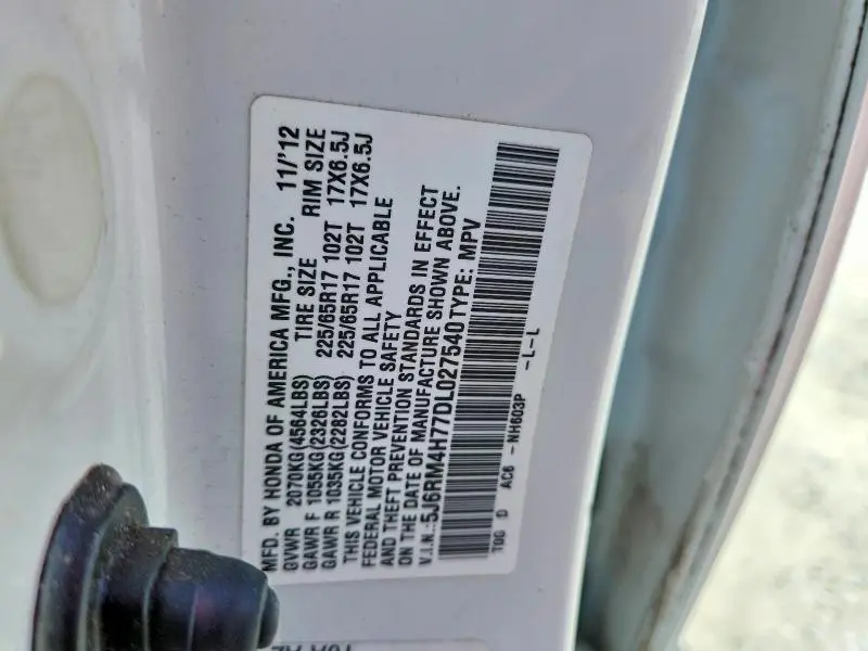 2013 HONDA CR-V EXL  