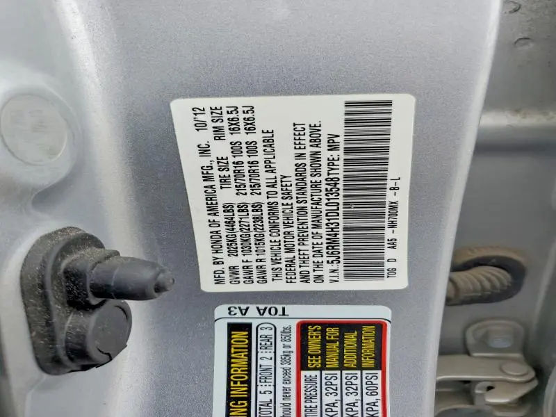 2013 HONDA CR-V LX  