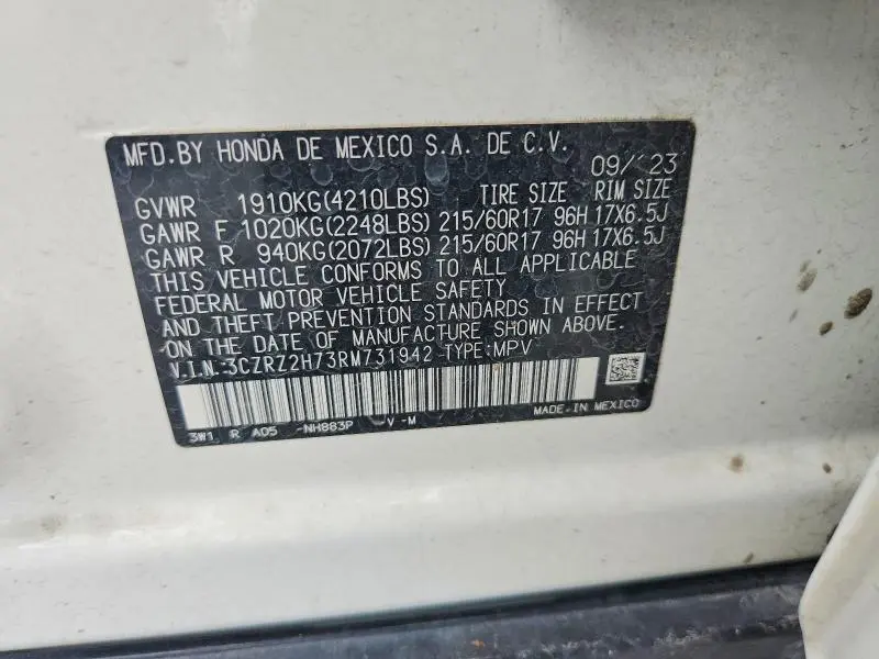 2024 HONDA HR-V EXL  