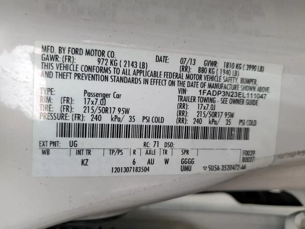 2014 FORD FOCUS TITANIUM  