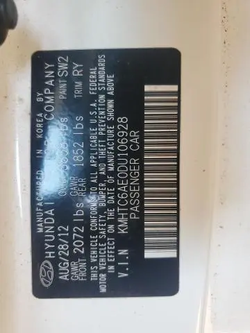 2013 HYUNDAI VELOSTER TURBO  