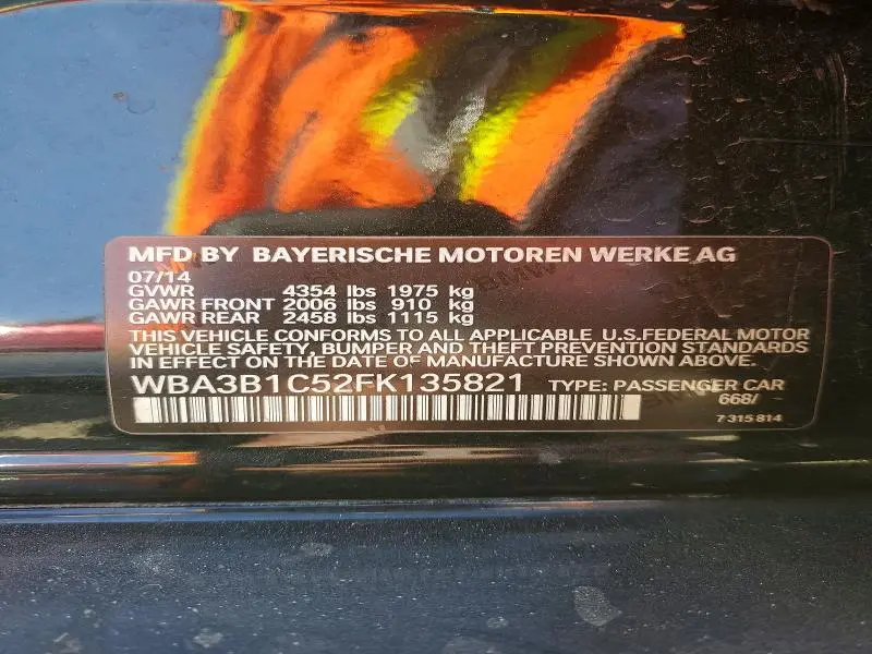 2015 BMW 320I   