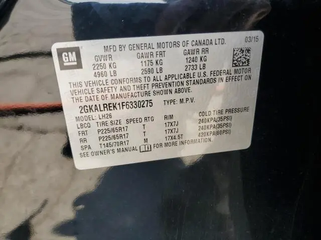 2015 GMC TERRAIN SLE  