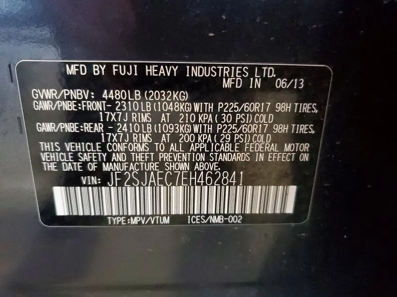 2014 SUBARU FORESTER 2.5I PREMIUM  