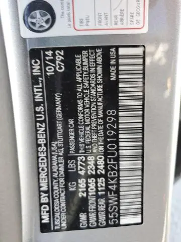 2015 MERCEDES-BENZ C 300 4MATIC  