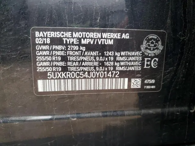 2018 BMW X5 XDRIVE35I  