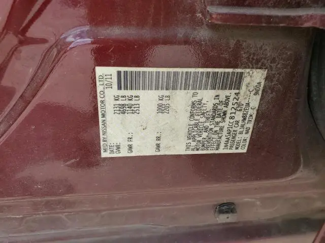 2012 NISSAN MAXIMA S  