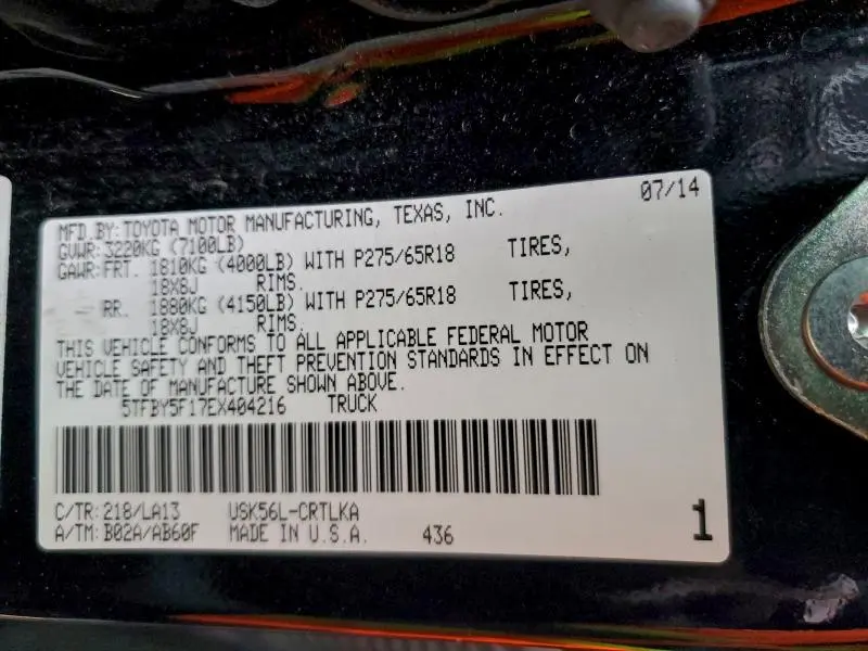 2014 TOYOTA TUNDRA DOUBLE CAB LIMITED  