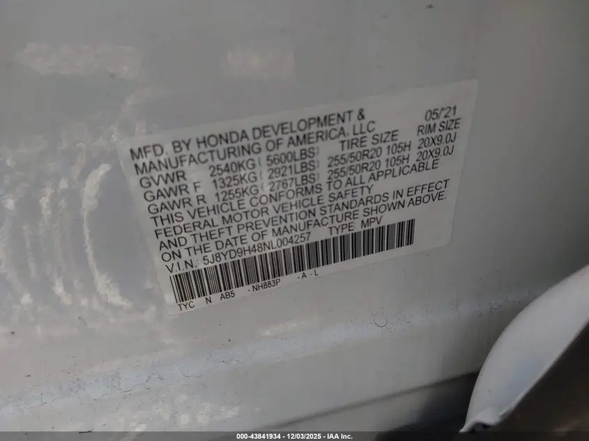 2022 ACURA MDX TECHNOLOGY PACKAGE