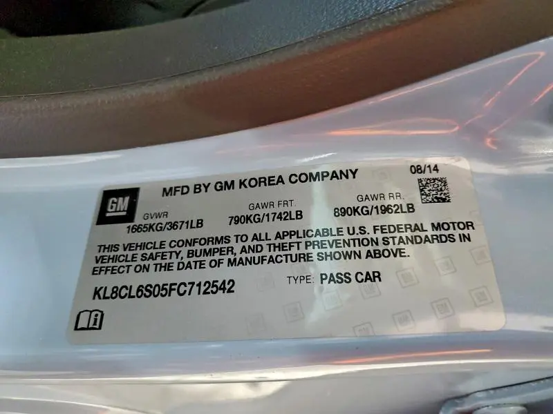 2015 CHEVROLET SPARK EV 2LT  