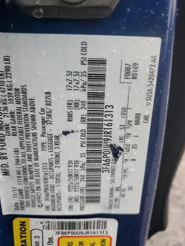 2018 FORD FUSION S HYBRID  