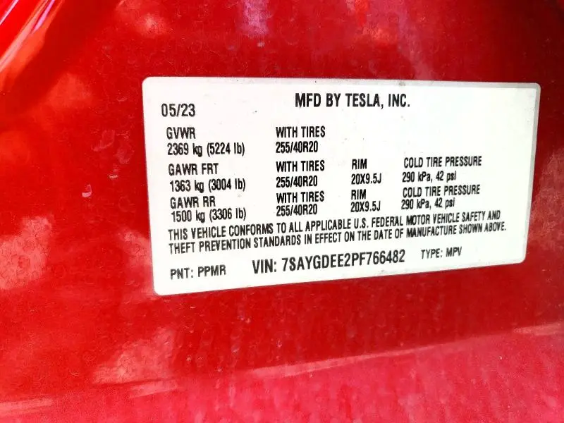 2023 TESLA MODEL Y   