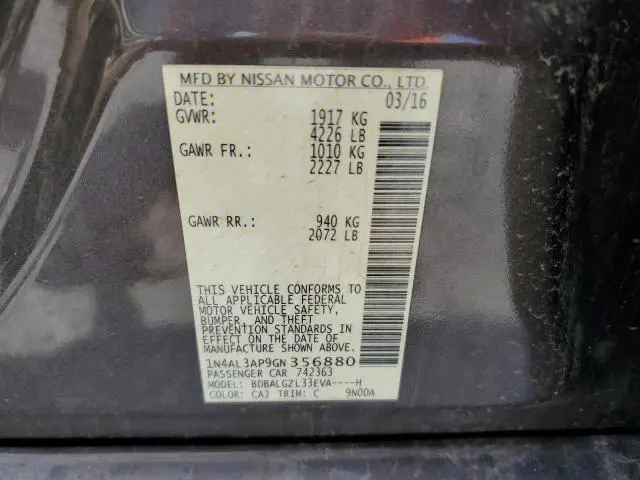 2016 NISSAN ALTIMA 2.5  