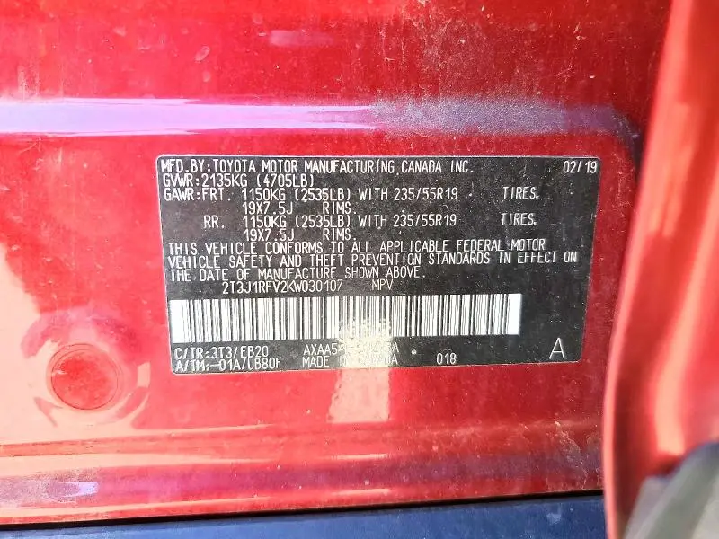 2019 TOYOTA RAV4 ADVENTURE  