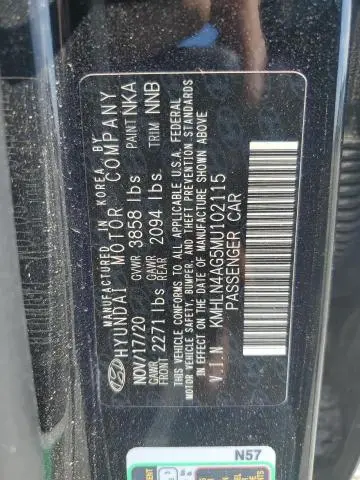 2021 HYUNDAI ELANTRA SEL  