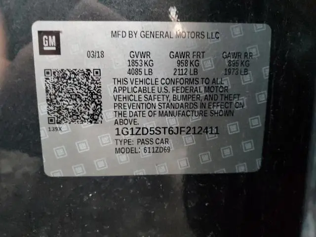 2018 CHEVROLET MALIBU LT  