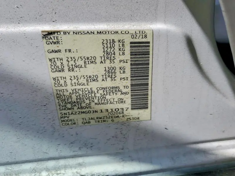2018 NISSAN MURANO SL  