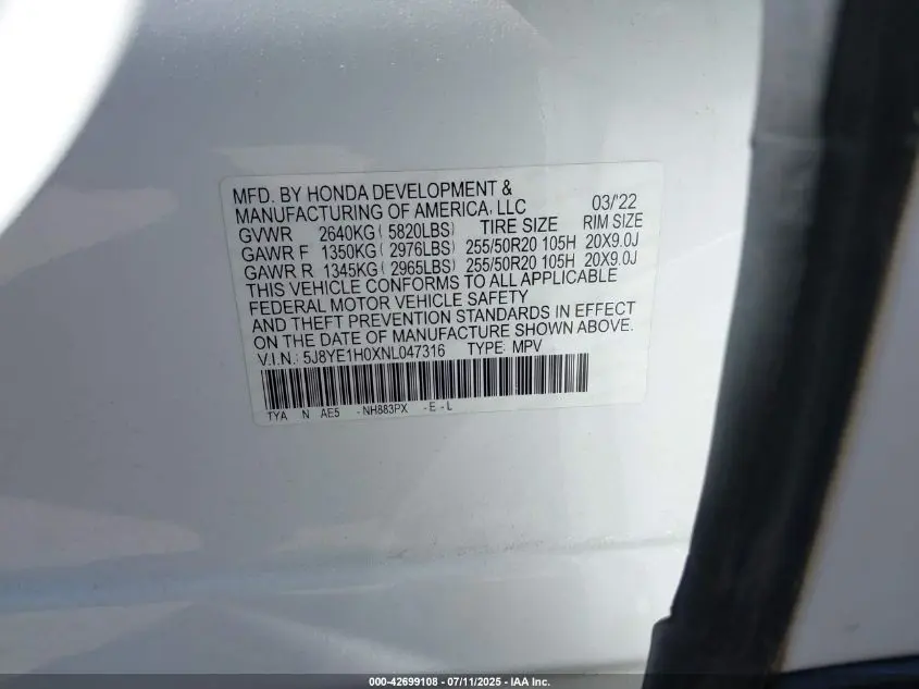 2022 ACURA MDX A-SPEC PACKAGE