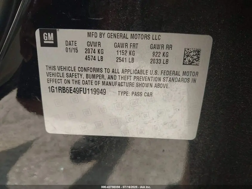 2015 CHEVROLET VOLT  