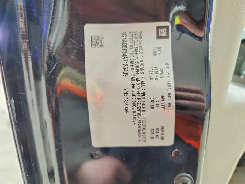 2010 CHEVROLET COBALT 1LT  