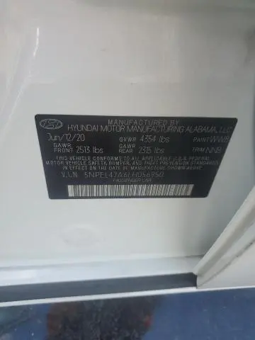 2020 HYUNDAI SONATA SEL  