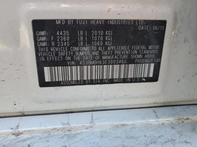 2014 SUBARU LEGACY 2.5I SPORT  