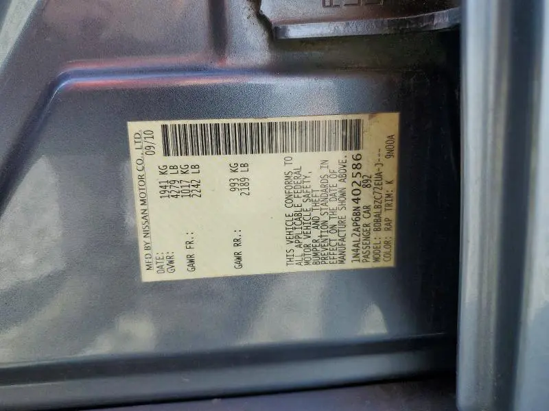 2011 NISSAN ALTIMA 2.5  
