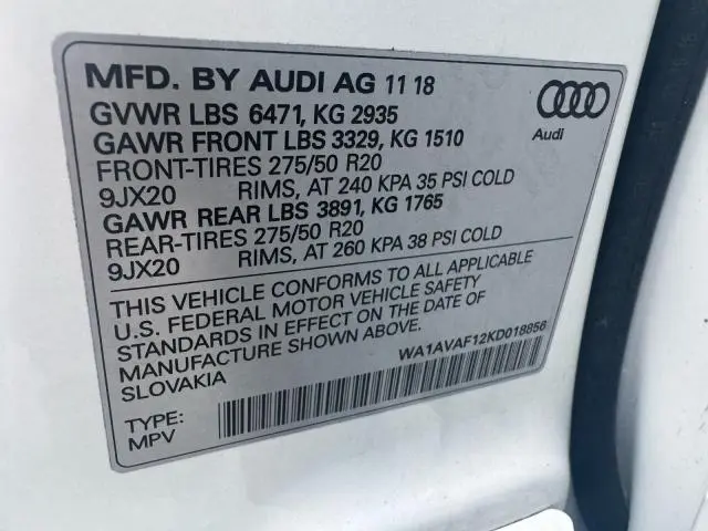 2019 AUDI Q8 PREMIUM  