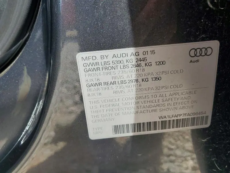 2015 AUDI Q5 PREMIUM PLUS  