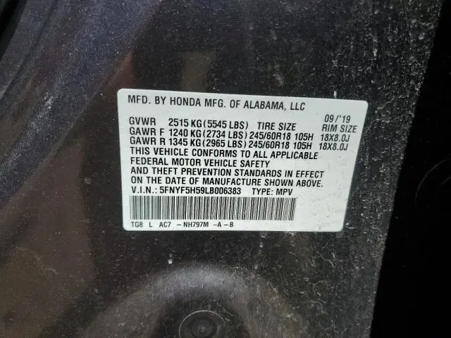 2020 HONDA PILOT EXL  