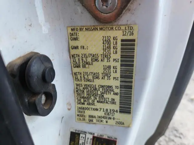 2017 NISSAN FRONTIER S