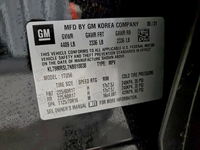 2022 CHEVROLET TRAILBLAZER LT  